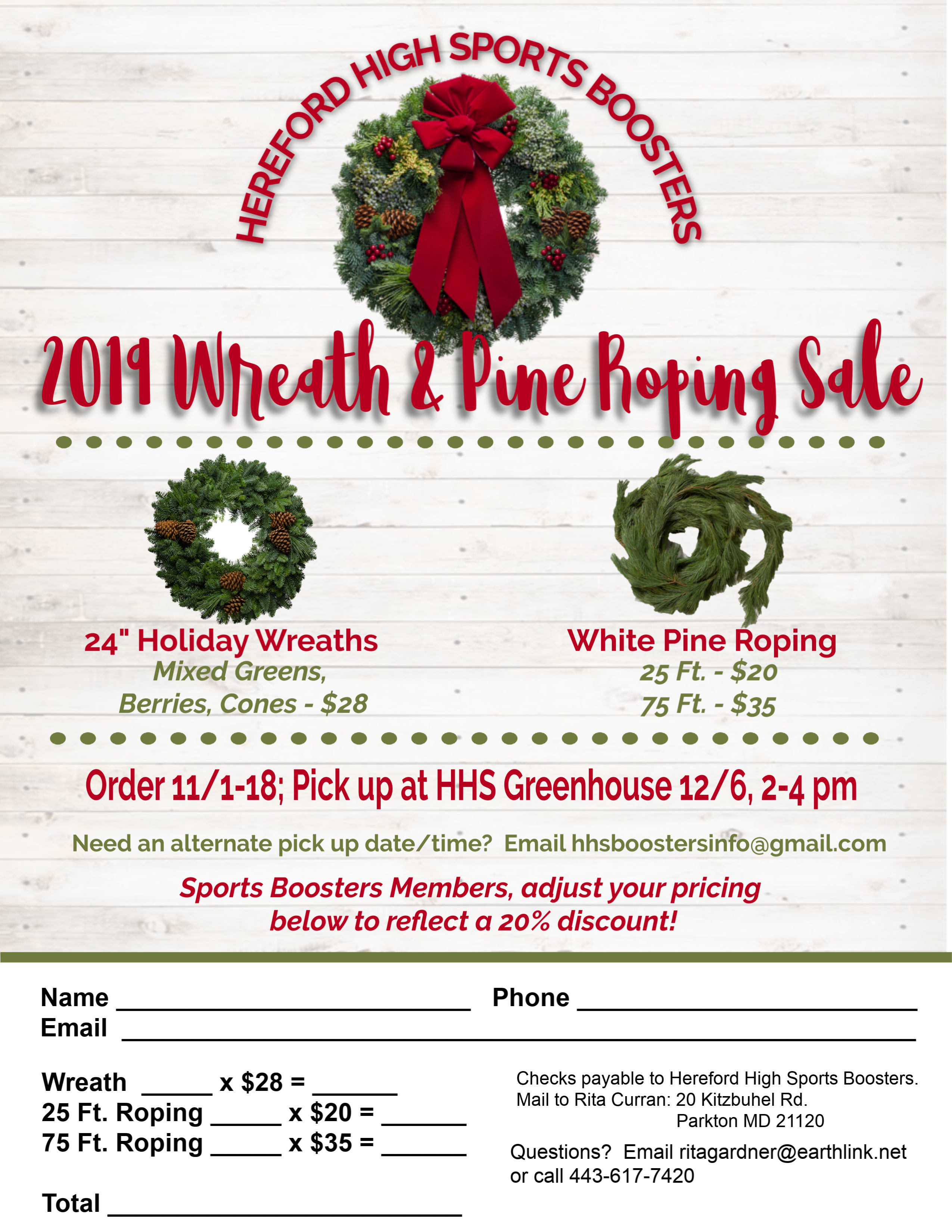 Holiday Wreath Sale